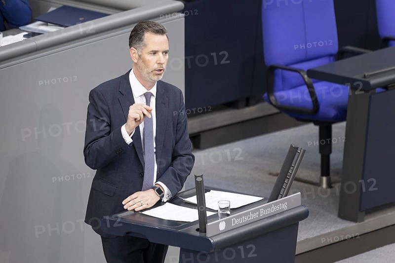 Christian Dürr, Member of the German Bundestag (FDP), recorded during a speech in the plenary session of the German Bundestag in Berlin, 26 June 2024