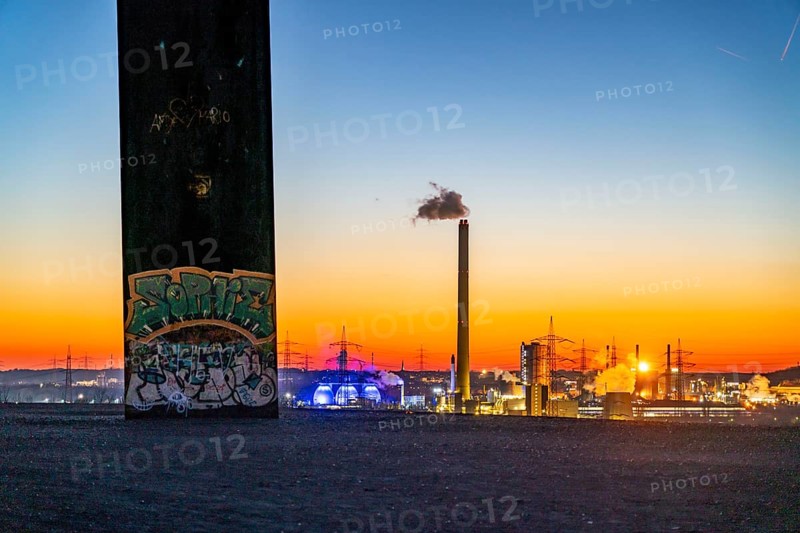 Sculpture by Richard Serra, Bramme for the Ruhr area on the Schurenbach slag heap, digesters of the Emscher sewage treatment plant Bottrop, in Essen, Germany, Europe