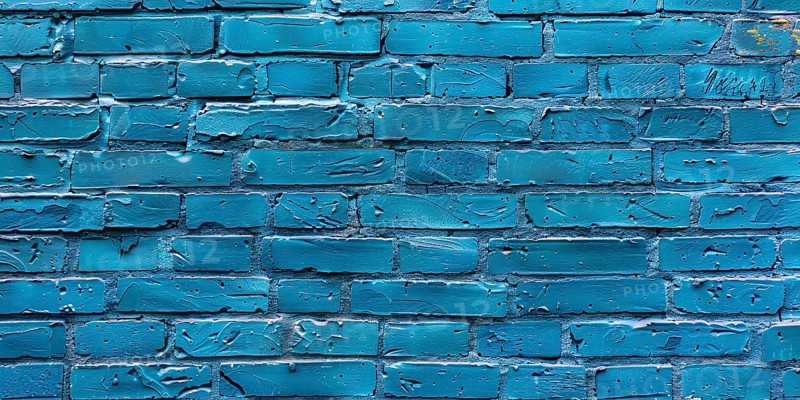 Banner with bright blue stone bicks. Generative Ai, AI generated