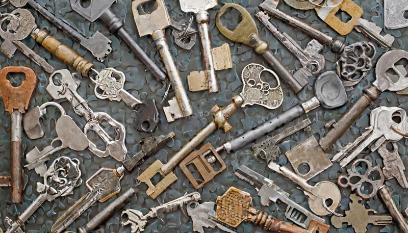 Symbol, many different front door keys, key, AI-generated, AI-generated, AI generated