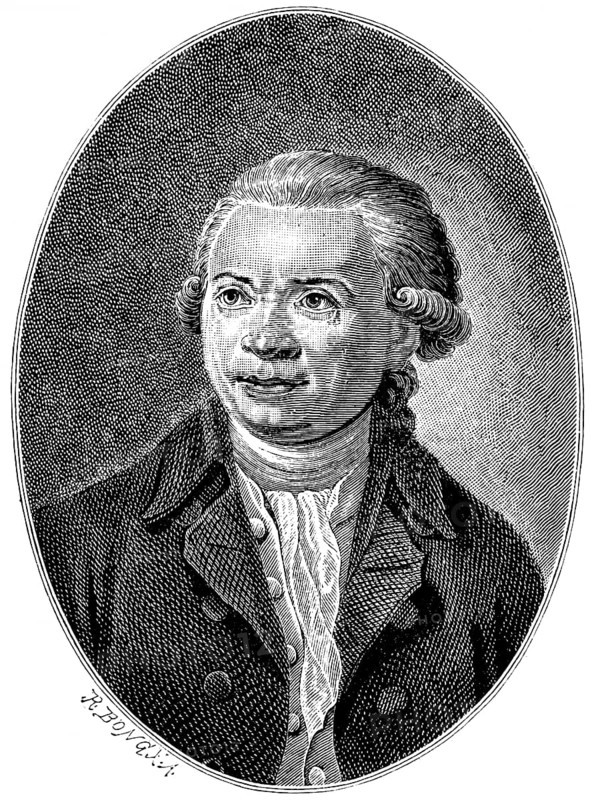 Johann Abraham Peter Schulz (1747 Lüneburg, 1800 Schwedt) Portrait, music director at the royal French theatre in Berlin, conductor in Copenhagen, opera composer and author of songs, history of German music, historical illustration 1892