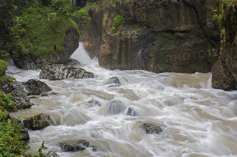 The river Weißbach running through the Seisenbergklamm, Seisenbachklamm, gorge near Weißbach bei Lofer, Saalachtal, Salzburg, Salzburger Land, Austria, Europe
