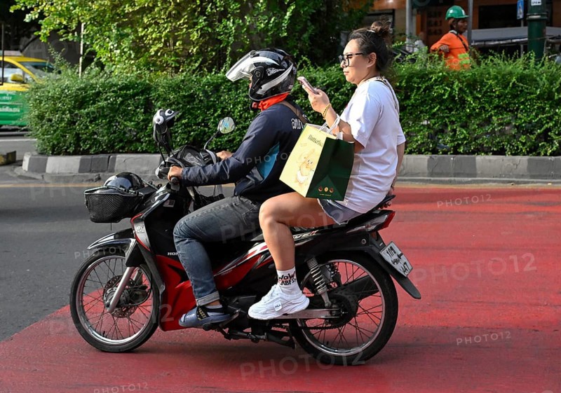 Scooter driver Passenger