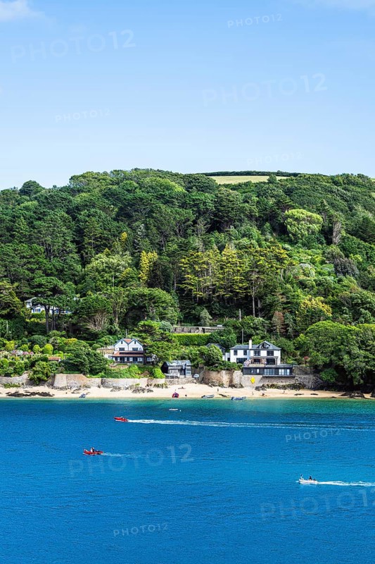 Boats and Yachts on Kingsbridge Estuary in Salcombe and Mill Bay, Batson Creek, Southpool Creek, Devon, England, United Kingdom, Europe
