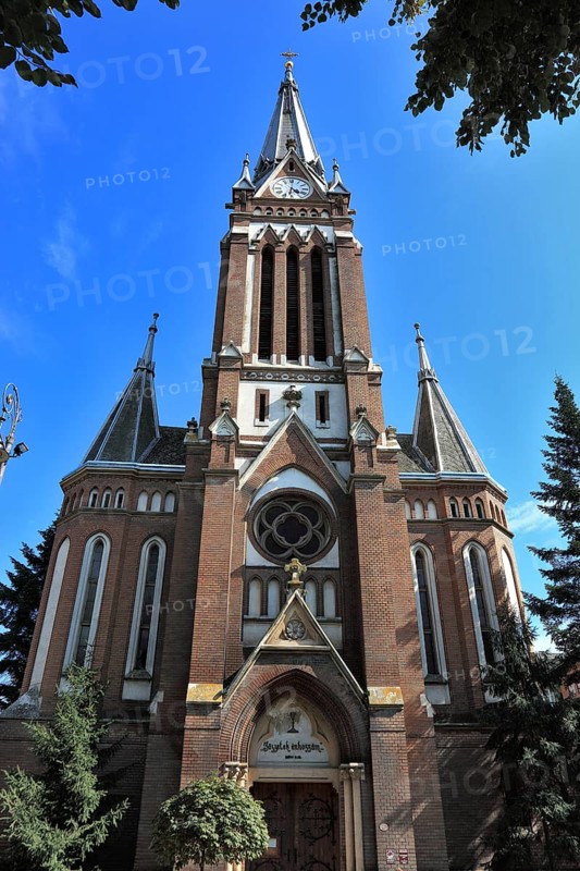Banat, city of Arad, city centre, protestant church also red church, Biserica Rosie, Romania, Europe