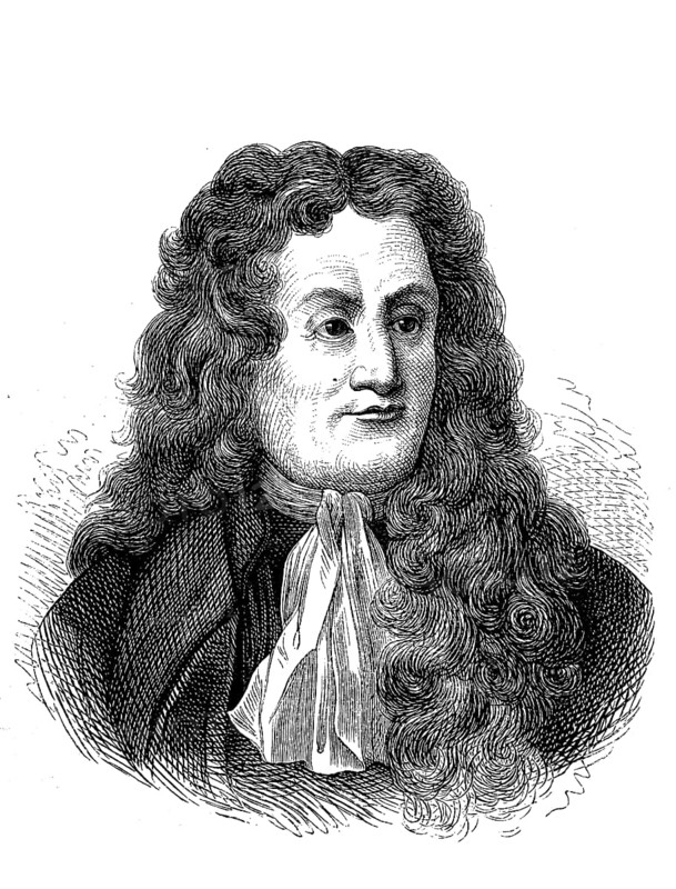 Jean de La Fontaine, 8 July 1621 - 13 April 1695, a French writer, Historical, digital reproduction of a 19th century original