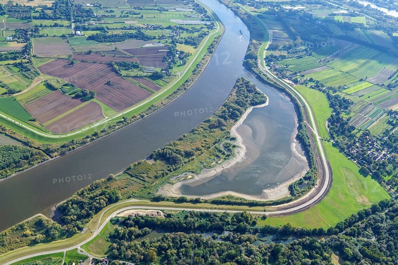 Kreetsand, Tiedeelbe concept Kreetsand, Hamburg Port Authority, additional flood space, Elbe, tidal volume, tidal range, flood protection, harbour use, water management, nature conservation, local recreation, aerial view, Wilhelmsburg, Spadenländer Spitze, Marschlande, Bergedorf, Hamburg