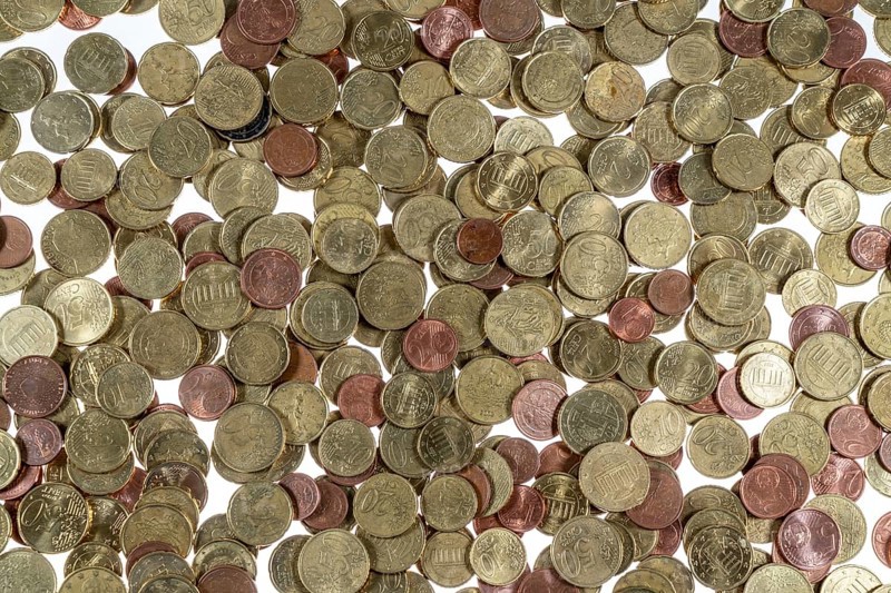 Coins, euro coins, cent coins, one cent, two cent, five cent, ten cent, twenty cent, fifty cent, money coins