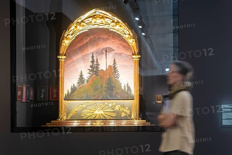 Anniversary exhibition on Caspar David Friedrich at the Albertinum. The painting The Cross in the Mountains A few days in front of the 250th birthday of Caspar David Friedrich (1774-1840), the Dresden State Art Collections are opening an exhibition of numerous works by the painter on 24 August. On display in the Albertinum are 47 paintings by the artist as well as numerous contemporaries. The exhibition is entitled Caspar David Friedrich. Where it all began. The Caspar David Friedrich exhibition in Dresden, Dresden, Saxony, Germany is expected to attract a great deal of interest from the public