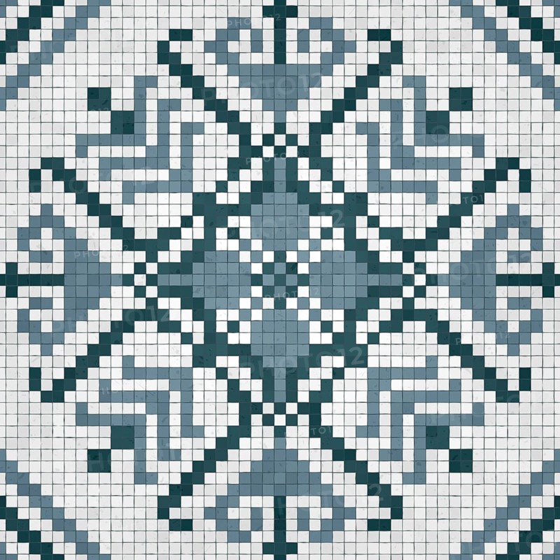 Mosaic tiles background, seamless vector pattern