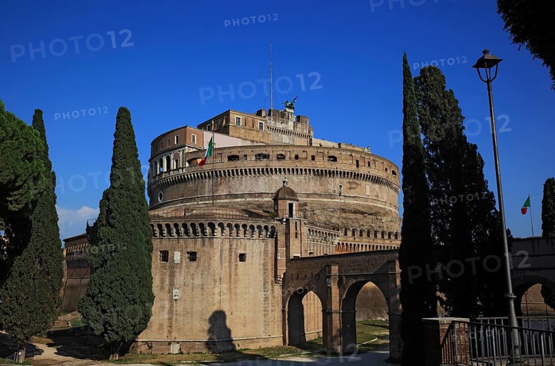 Castel Sant'Angelo, Castel Sant'Angelo, Mausoleo di Adriano, Mausoleum for the Roman Emperor Hadrian, fortress castle, Rome, Italy, Europe
