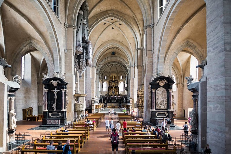 Interior view, Trier Cathedral, UNESCO World Heritage Site, Trier, Rhineland-Palatinate, Germany, Europe