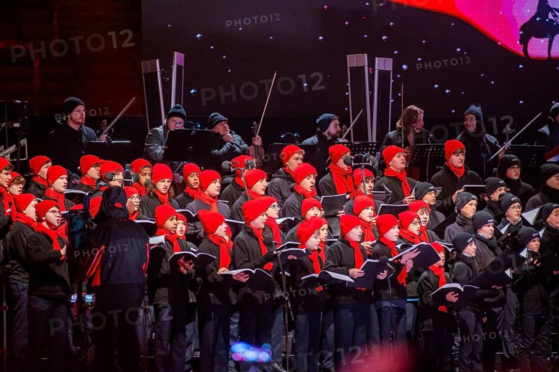 When over 25, 000 visitors flock to the Rudolf Harbig Stadium for the big Advent concert just in front of Christmas, the Christmas festivities begin for many Dresdeners. What began in 2015 as part of the celebrations to mark the anniversary of the world-famous Dresden Kreuzchor has now established itself as one of the biggest and most beautiful Christmas events in Germany., Dresden, Saxony, Germany, Europe