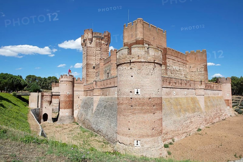 Castillo de La Mota, medieval castle and fortress in Medina del Campo, province of Valladolid, Castile and Leon, Spain, Europe