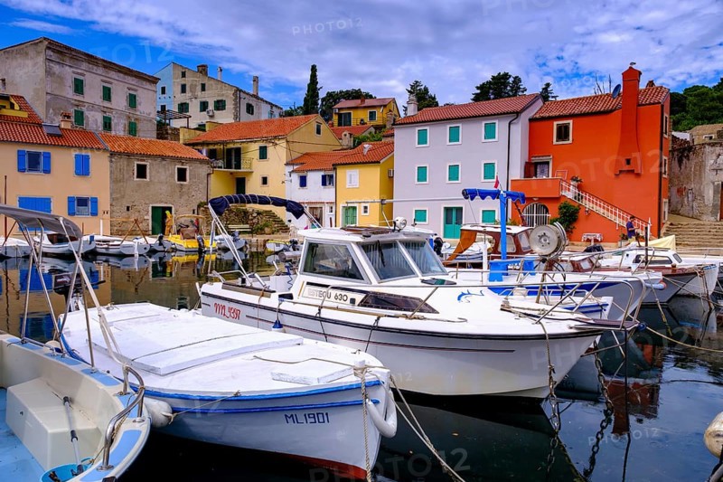 Rovenska harbour, Veli Losinj, near Mali Losinj, island of Losinj, Kvarner Gulf Bay, Croatia, Europe