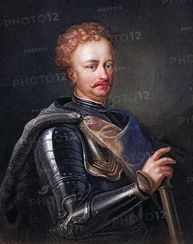 John Sobieski III, 1629-1696, elected King of Poland, 1674-96, from the book Gallery of Portraits, published 1833, Historical, digitally restored reproduction from a 19th century original, Record date not stated