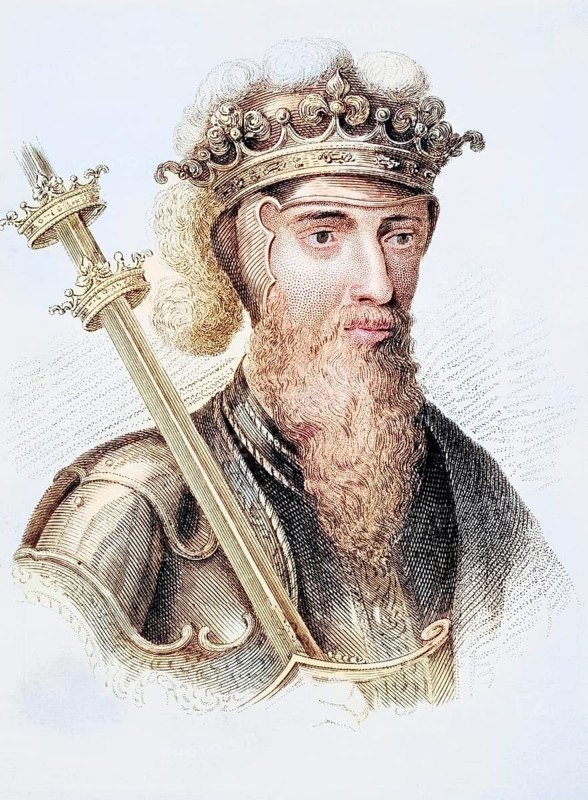 Edward III, 1312-1377, King of England, Illustration from Old England's Worthies, published around 1880, Historical, digitally restored reproduction from a 19th century original, Record date not stated