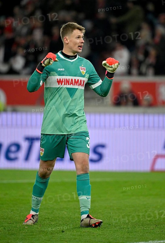 Goalkeeper Alexander Nübel VfB Stuttgart (33) MHPArena, MHP Arena Stuttgart, Baden-Württemberg, Germany, Europe