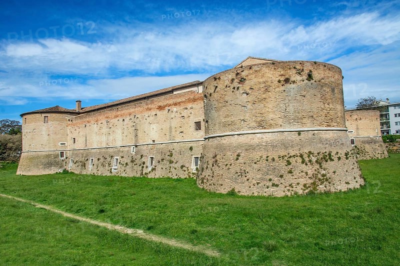 Rocca Constanza, a medieval fort built in 1474 in Pesaro, Marche region, Italy, Southern Europe, Europe