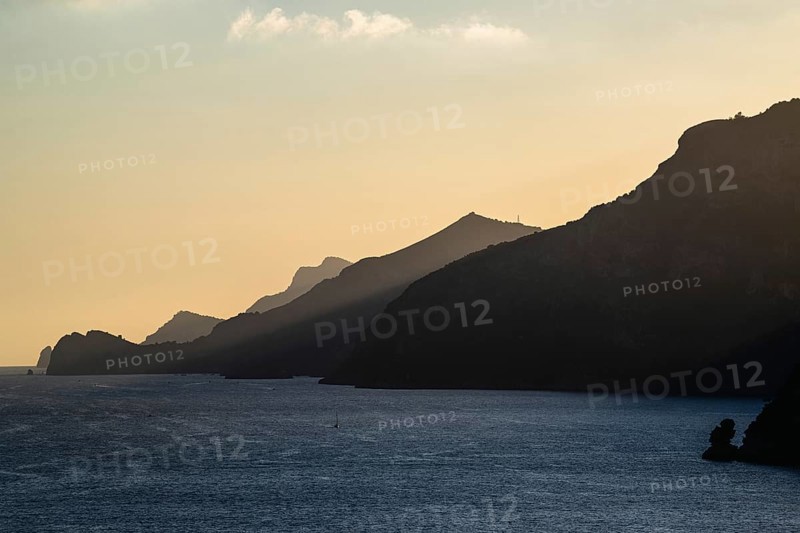 Mountains overPositano, Amalfi Drive, Amalfi Coast, Italy, Europe