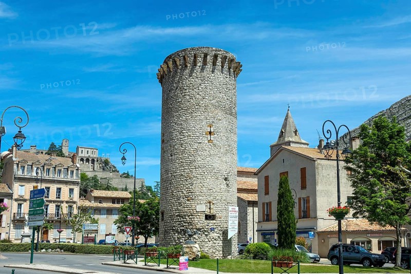Sisteron. Medisance tower in medieval tower, Alpes-de-Haute-Provence. Provence-Alpes-Côte d'Azur. France