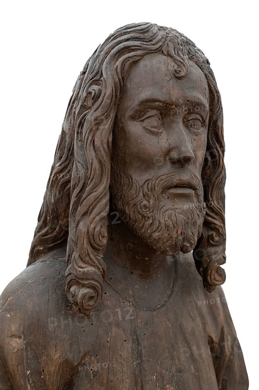 Christ on the Palm Donkey, c. 1500, detail, on white ground, Zeppelin Museum, Friedrichshafen, Baden-Württemberg, Germany, Europe