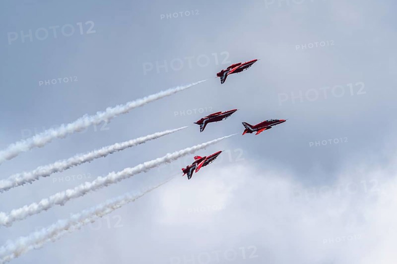 Red Arrows, Royal Air Force Aerobatic Team, Airshow 2024, Teignmouth, Devon, England, United Kingdom, Europe