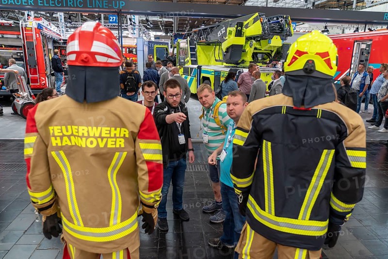 Interschutz 2022 trade fair in Hanover, the world's largest trade fair for fire, rescue and disaster control technology, equipment, over 1300 exhibitors from 50 countries, personal protective equipment