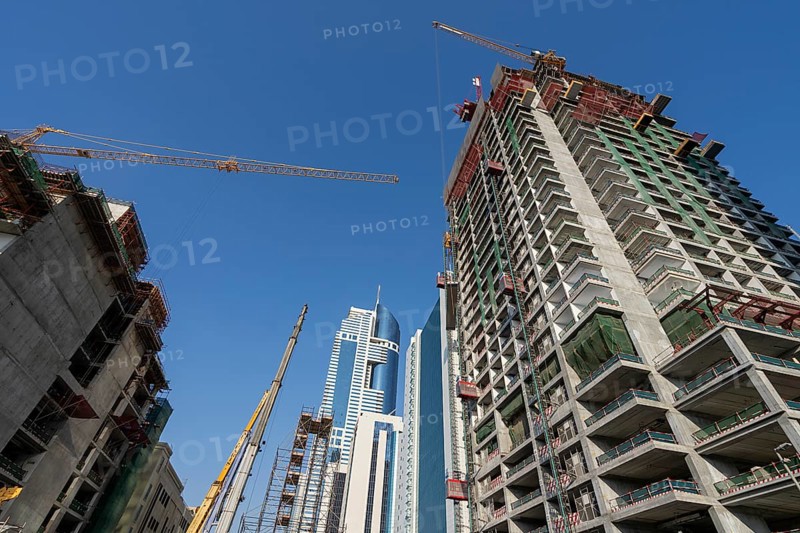 Dubai, Downtown skyscrapers and Sheik Zayed Road, United Arab Emirates, Middle East, Asia