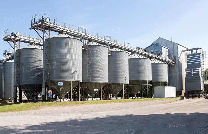 Wiltshire Grainfarmers co-operative grain store, Shrewton, Wiltshire, England, UK