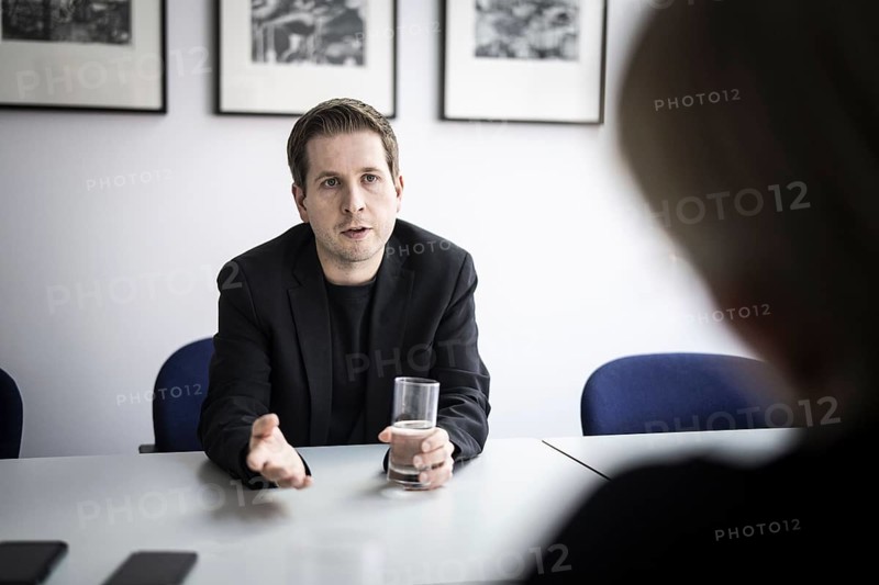 Kevin Kuehnert, SPD General Secretary, recorded in Berlin, 20/08/2024 during an interview