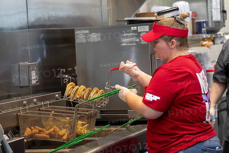 Romulus, Michigan USA, 27 August 2024, Workers filled fast food orders as Sheetz opened its first Michigan gas station and convenience store. The family-owned company operates more than 700 stores, mostly in eastern states