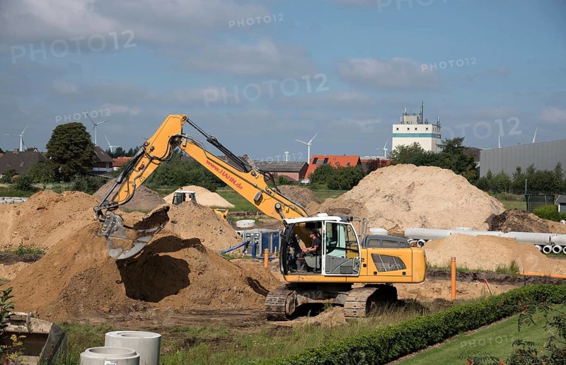 Europe Germany Lower Saxony Stade district, civil engineering, dredging, new development area, Federal Republic of Germany