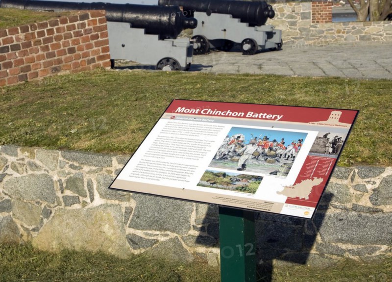 Mont Chinchon gun battery, Guernsey, Channel Islands artillery position dating from the Napoleonic war, Europe