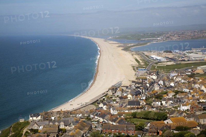 Chesil beach from Portland Bill, Dorset, England, United Kingdom, Europe