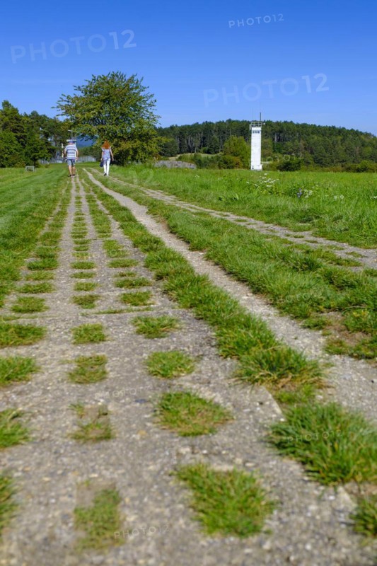 Point Alpha memorial near Geisa, border tower and border fortifications, Green Belt, former border, border fortifications, Wartburg district, Thuringia, Hesse, Germany, Europe