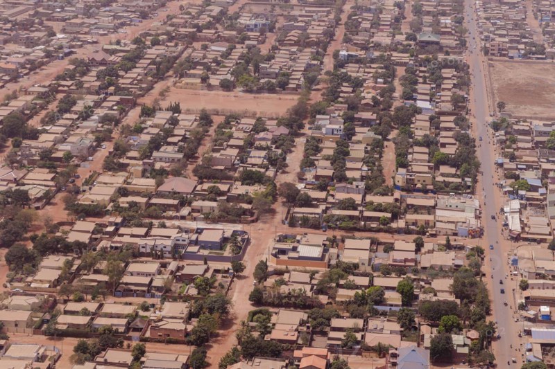 Aerial view of Ouagadougou, 04.03.2024. Photographed on behalf of the Federal Ministry for Economic Cooperation and Development