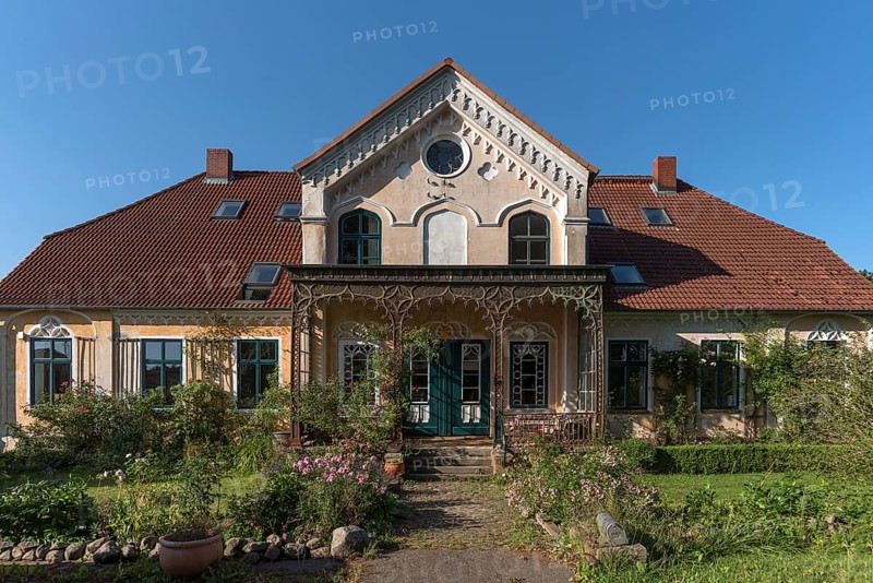 Art Nouveau villa built around 1900, Rögnitz, Mecklenburg, -Western Pomerania, Germany, Europe