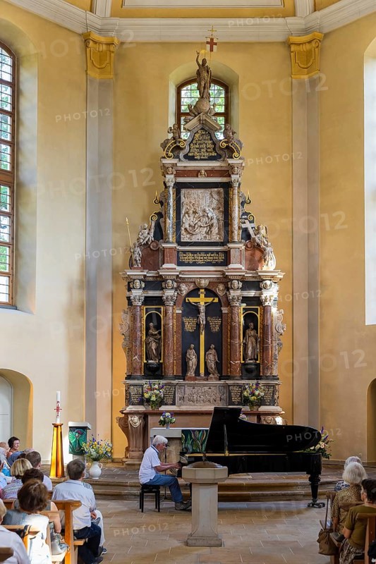 31st Elbhangfest, Loschwitzer Kirche, Peter Rösel piano concert, 31st Elbhangfest, Dresden, Saxony, Germany, Europe
