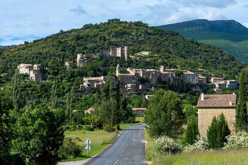 Montbrun les Bains village. Drôme. Auvergne-Rhone-Alpes. France