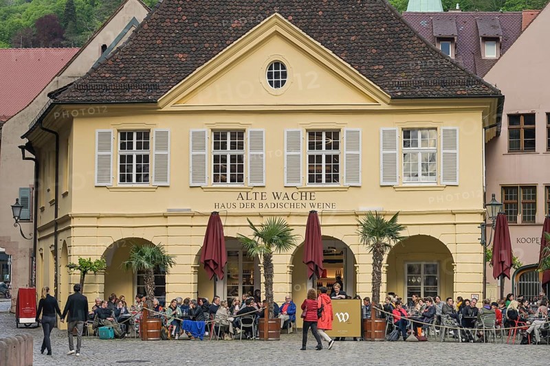 Alte Wache Freiburg, House of Baden Wines, Münsterplatz, Freiburg im Breisgau, Baden-Württemberg, Germany, Europe