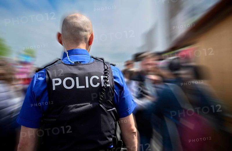 Police officer on patrol