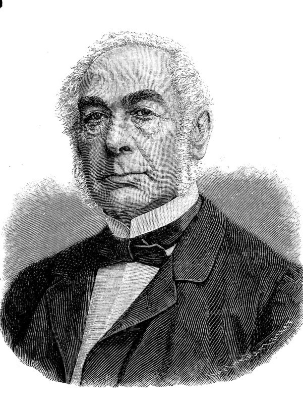 Martin Eduard Sigismund Simson, from 1888 Eduard von Simson, 10 November 1810, 2 May 1899, was a German judge, university lecturer and parliamentarian in the Kingdom of Prussia, Historical, digital reproduction of an original from the 19th century