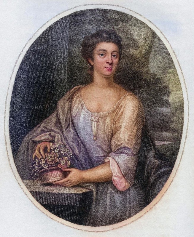 Francis Seymour nee Thynne Duchess of Somerset Countess of Hertford 1699, 1754 English poet, Francis Seymour nee Thynne Duchess of Somerset Countess of Hertford 1699, 1754 English poet From the book A catalogue of Royal and Noble Authors Volume IV published 1806, Historic, digitally restored reproduction from a 19th century original, Record date not stated
