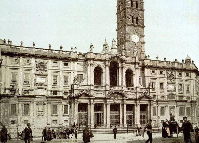 Santa Maria Maggiore, Rom, Italien / Rome, Italy, Historic, digitally restored reproduction from a 19th century original, 1880, Record date not stated, Europe