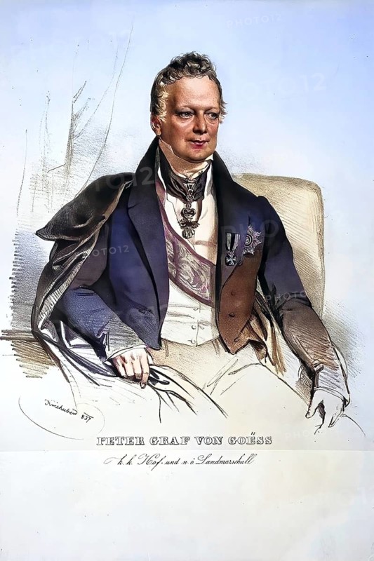 Peter Goess (1774-1846), Count, Knight of the Fleece, Lord Chamberlain, Historical, digitally restored reproduction from a 19th century original, Record date not stated