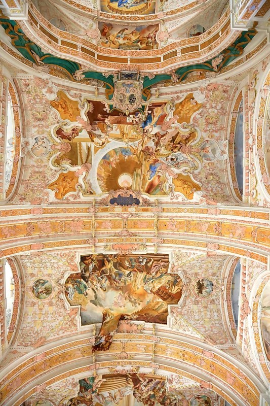 Interior of the Cistercian Abbey Church Fürstenfeld in Fürstenfeldbruck, Upper Bavaria, Bavaria, Germany, Europe