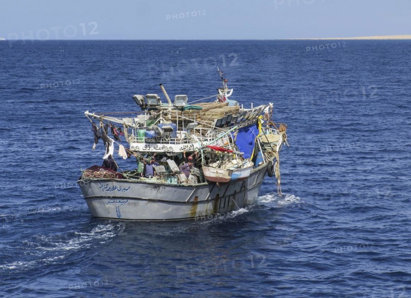 Fishing boat, Red Sea off Hurghada, Egypt, Africa