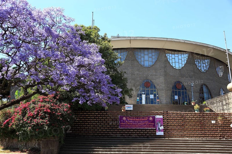Addis Ababa, National Bank building in the city centre, Ethiopia, Africa