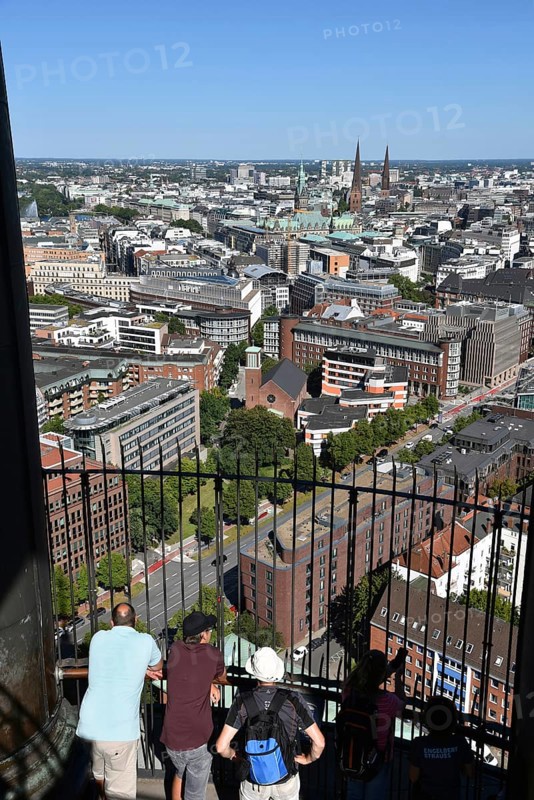 Europe, Germany, Hanseatic City of Hamburg, View of City, View of City from Michel, Ludwig-Erhard-Straße, Federal Republic of Germany, Europe